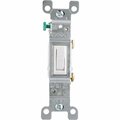 Leviton Residential Grade 15 Amp Toggle Single Pole Grounded Switch, White 682-01451-WCI